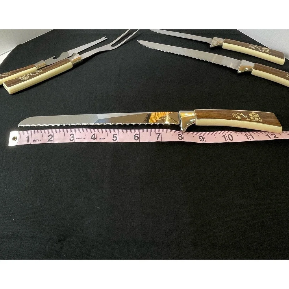 Vintage MCM Lifetime Cutlery‎ Fleur D'Or Serving & Carving Set Sheffield England